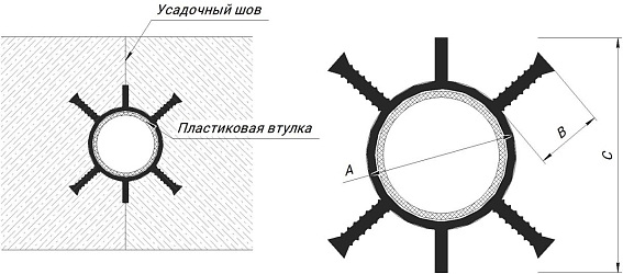 профиль в разрезе, чертеж c